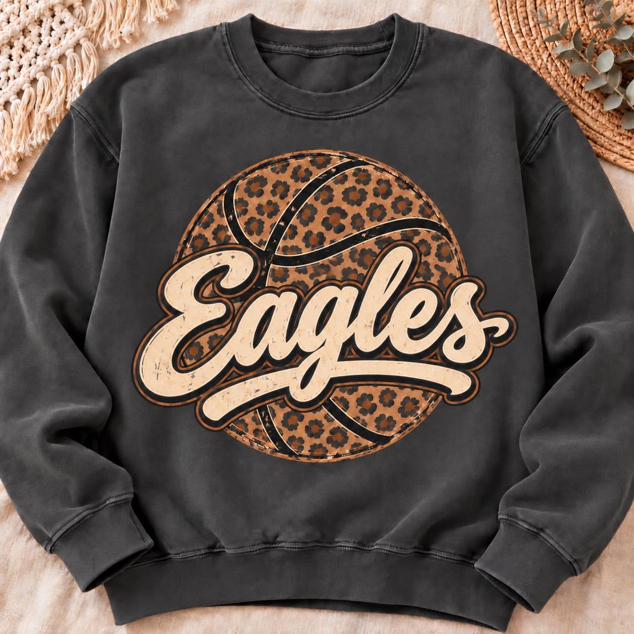 Eagles leopard basketball sweatshirt mockup