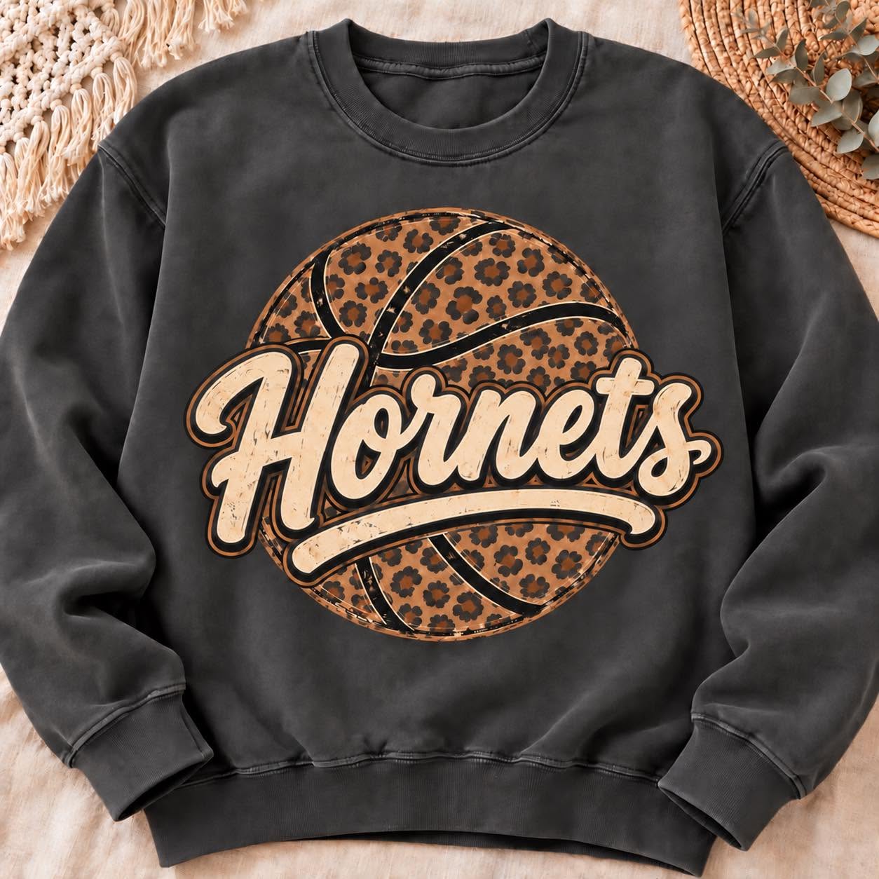 Hornets leopard basketball sweatshirt mockup