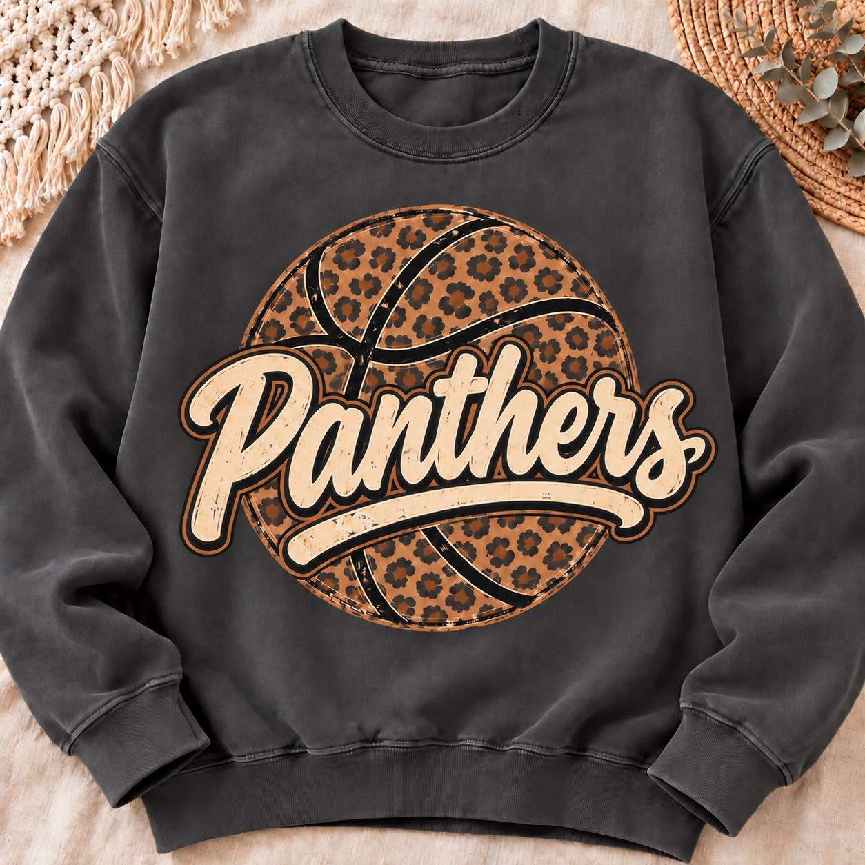 Panthers leopard basketball sweatshirt mockup