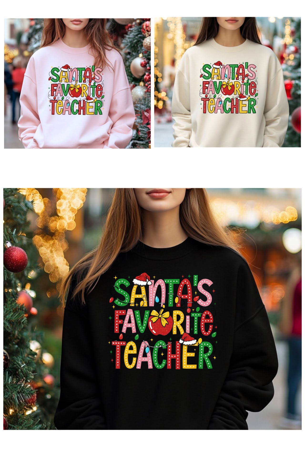 Santa's Favorite Teacher — Polka Dots and Christmas Lights