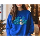 Blue knit-look Let It Snow snowman color mockup