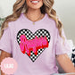Roughers checkered heart apparel mockup
