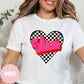 Wildcats Checkered Heart