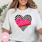 Wildcats Checkered Heart