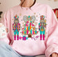 Colorful Nutcrackers and Christmas Tree
