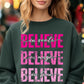 Believe in Santa Magic and Love Graphic Apparel mockup