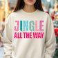 Jingle All the Way Distressed Lettering Graphic Apparel mockup