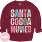 Santa Claus Hot Cocoa Holiday Movies Graphic Apparel mockup