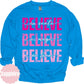 Believe in Santa Magic and Love Graphic Apparel mockup