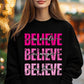 Believe in Santa Magic and Love Graphic Apparel mockup