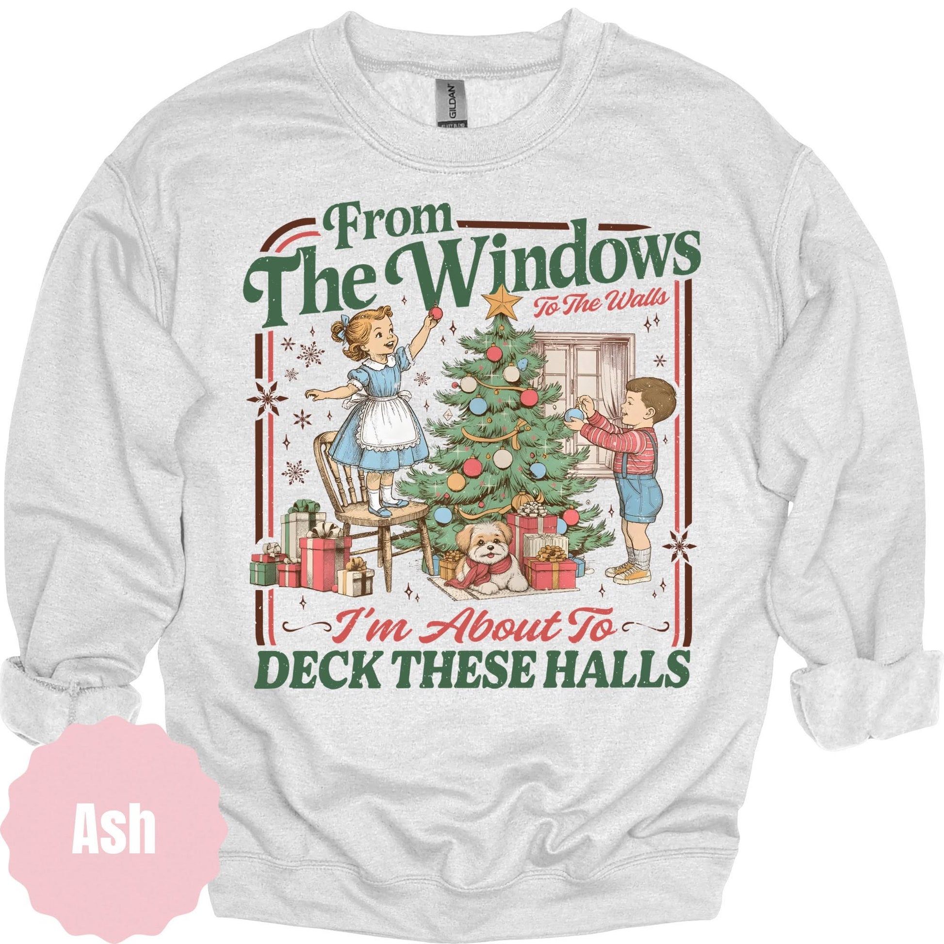 Deck These Halls ash sweatshirt