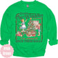 Deck These Halls vintage Christmas sweatshirt color example