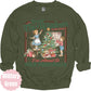 Deck These Halls military green sweatshirt