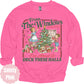 Deck These Halls safety-pink sweatshirt