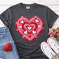 Pink and red layered heart apparel mockup