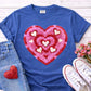 Pink and red layered heart apparel mockup