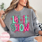 Pink and Green Let It Snow color mockup