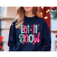 Pink and Green Let It Snow color mockup