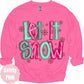 Pink and Green Let It Snow color mockup