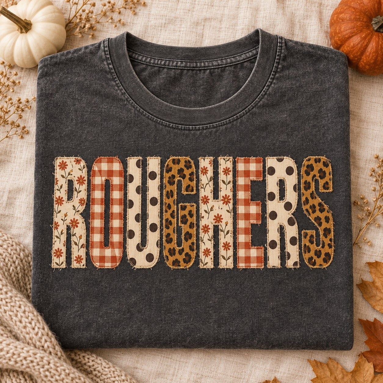 Patchwork Fall Letters Roughers