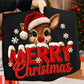 Red Reindeer Merry Christmas Graphic Apparel mockup