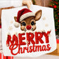 Red Reindeer Merry Christmas Graphic Apparel mockup