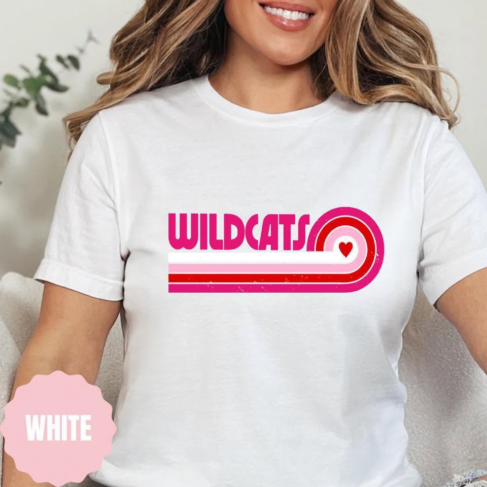 Wildcats Retro Heart