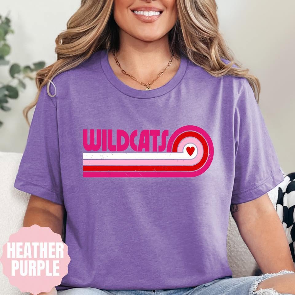 Wildcats Retro Heart