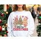 Merry Christmas stitched-look tree trio color mockup