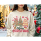Merry Christmas stitched-look tree trio color mockup