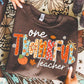 One Thankful Teacher patterned lettering alternate mockup