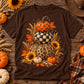 Leopard Checkered Stacked Pumpkins