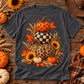 Leopard Checkered Stacked Pumpkins