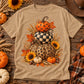 Leopard Checkered Stacked Pumpkins