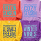 Literally Freezing winter mockup; shown with other winter designs